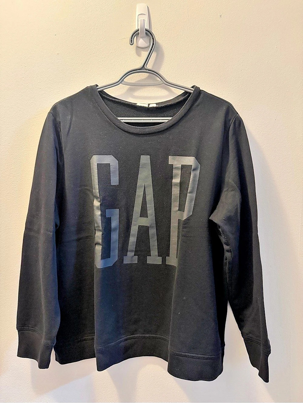 GAP Logo Crewneck Sweatshirt Black XL